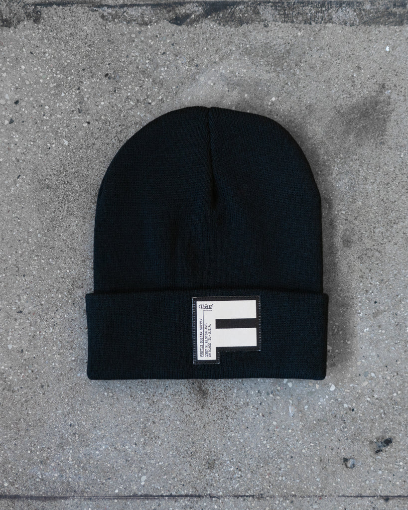 THE FAT F BEANIE - BLACK