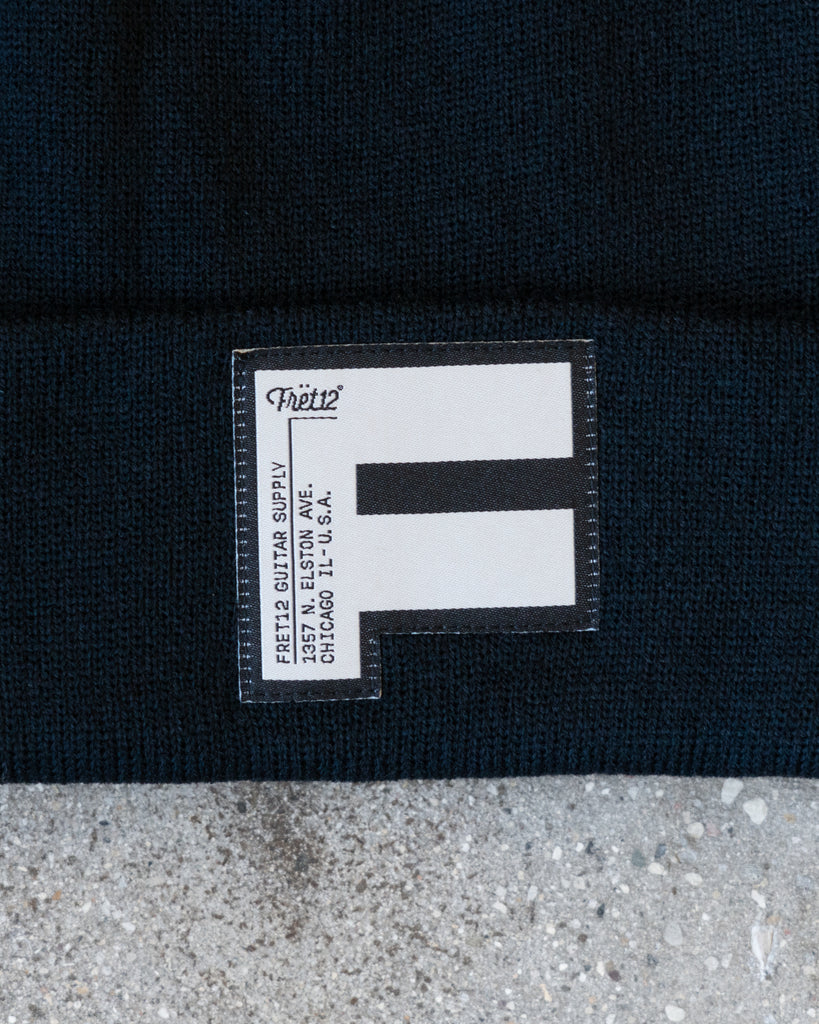 THE FAT F BEANIE - BLACK