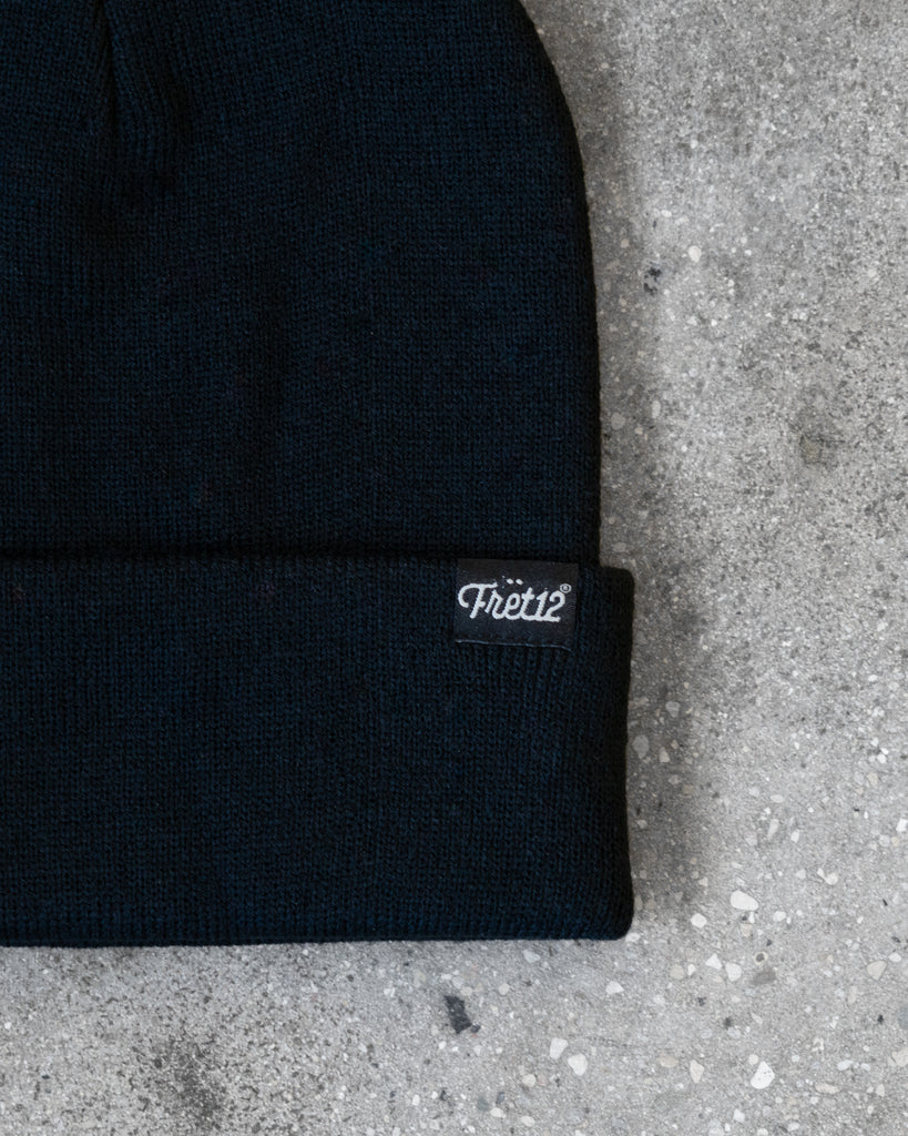 THE FAT F BEANIE - BLACK