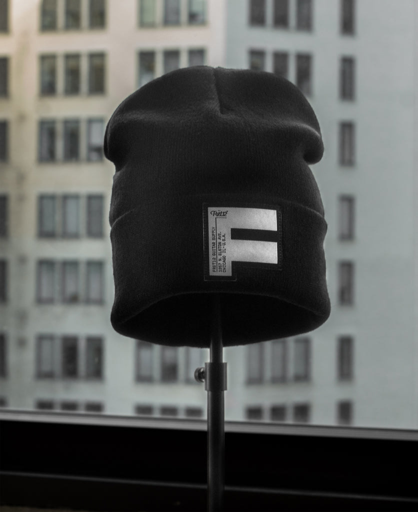 THE FAT F BEANIE - BLACK