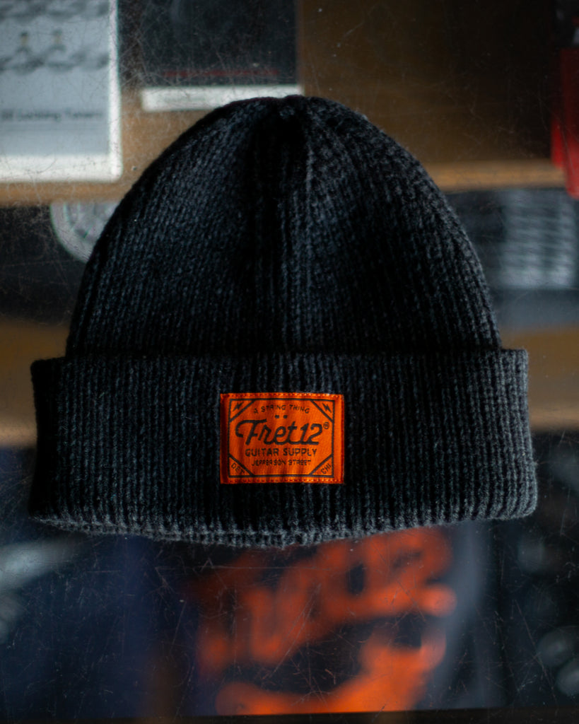 ORANGE BADGE BEANIE – BLACK