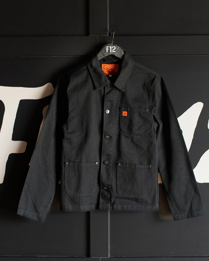 FRET12 CHORE COAT - BLACK