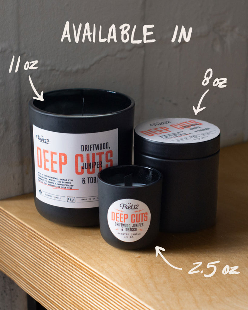 DEEP CUTS FRET12 CANDLE – LARGE 12 OZ