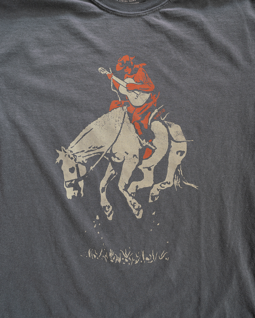 The Bucking Bronco heavy weight tee full view