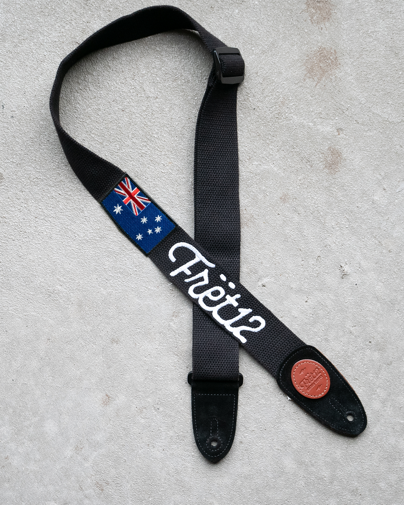 FRET12 SCRIPT LOGO AUSTRALIA FLAG GUITAR STRAP