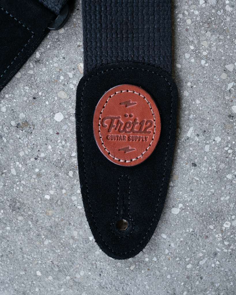 FRET12 OLD GLORY FLAG BLACK GUITAR STRAP – SCRIPT LOGO