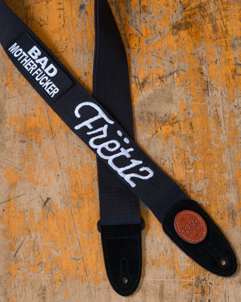 FRET12 BAD MF GUITAR STRAP - SCRIPT LOGO