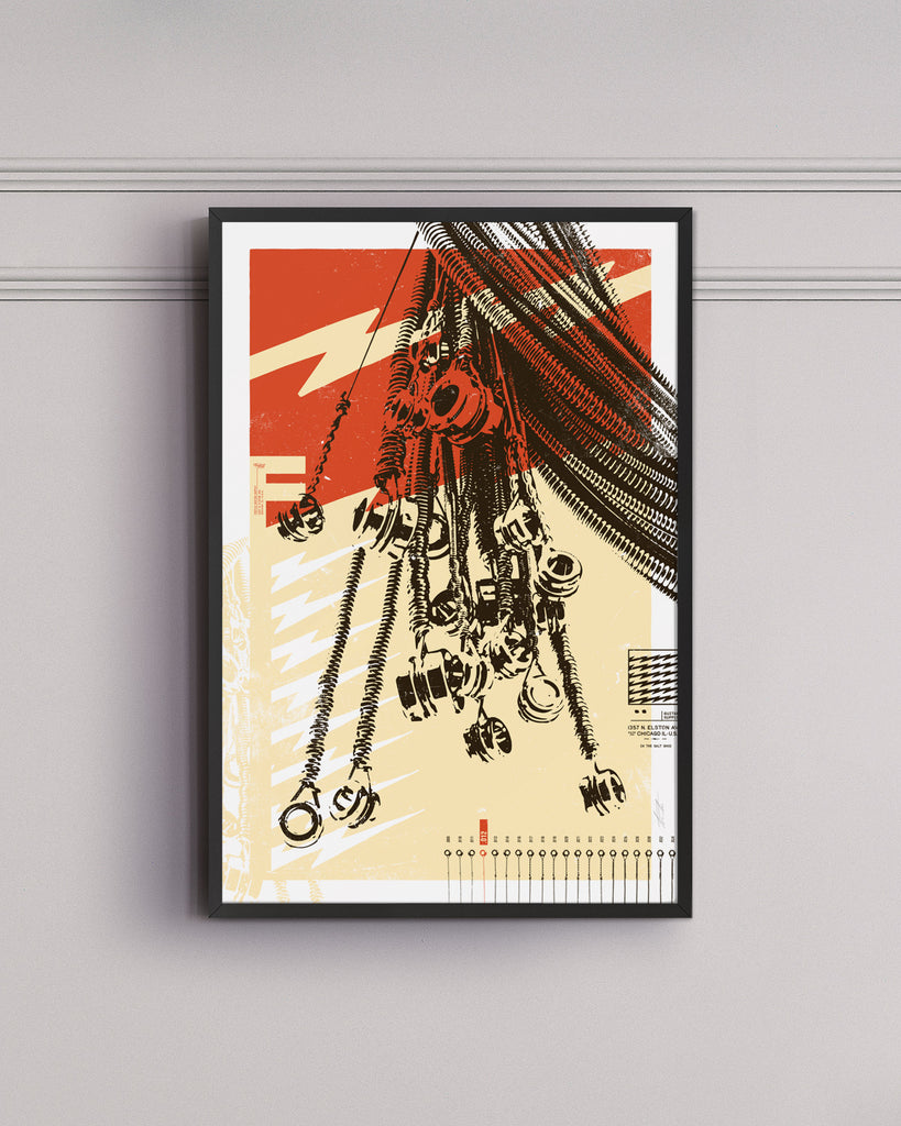 Framed Industry 3 art print full view