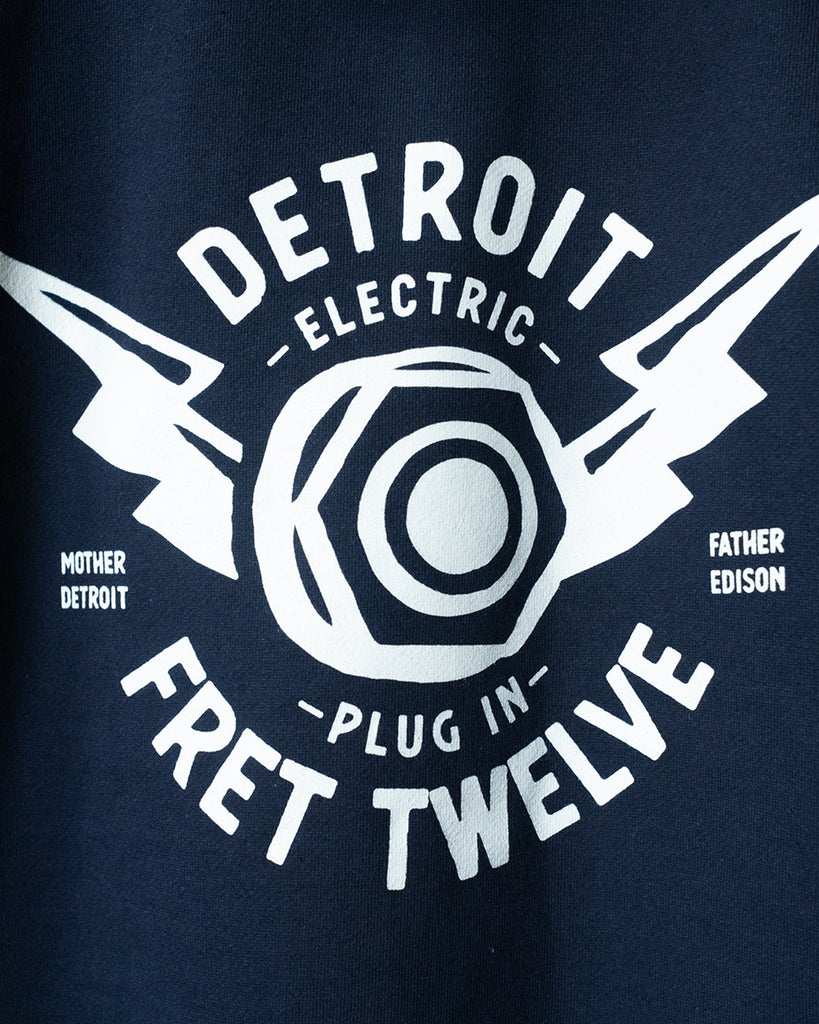 FRET TWELVE ELECTRIC DETROIT WINGS HOODIE - NAVY