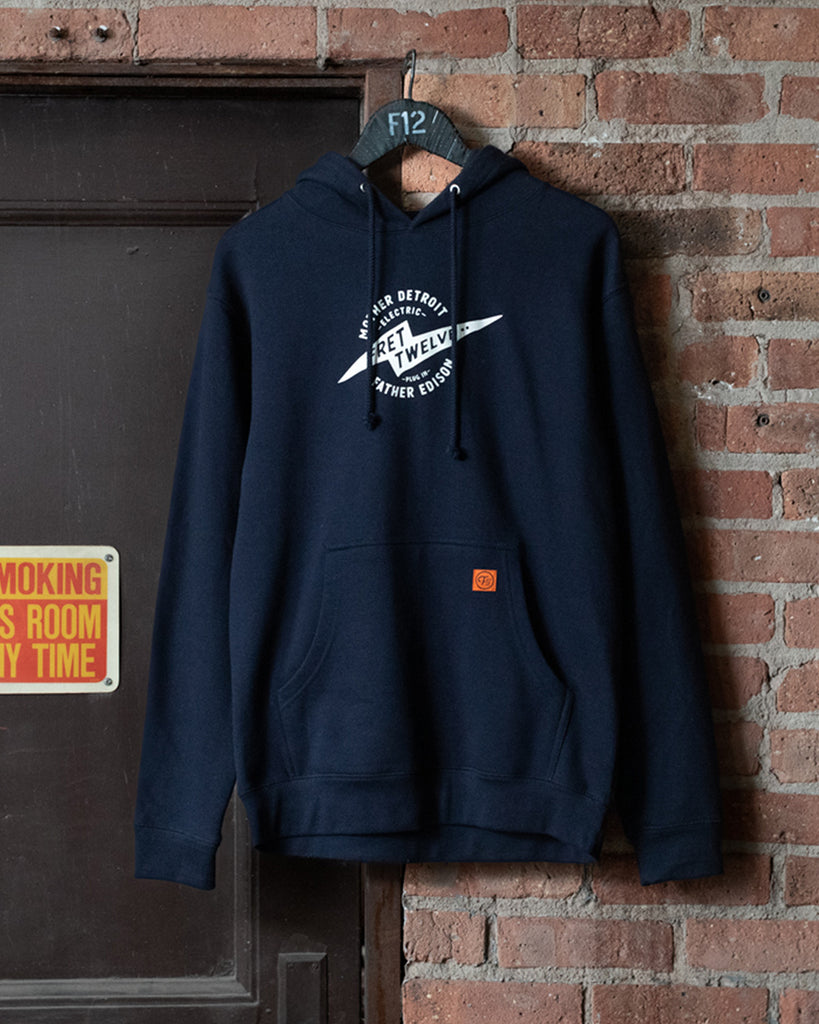 FRET TWELVE ELECTRIC DETROIT WINGS HOODIE - NAVY