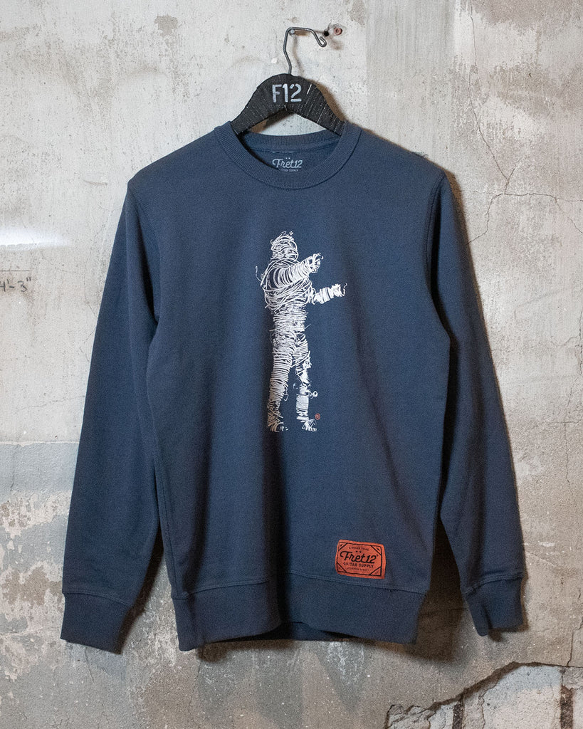 FRET12 STRING THING CREWNECK - PETROL BLUE