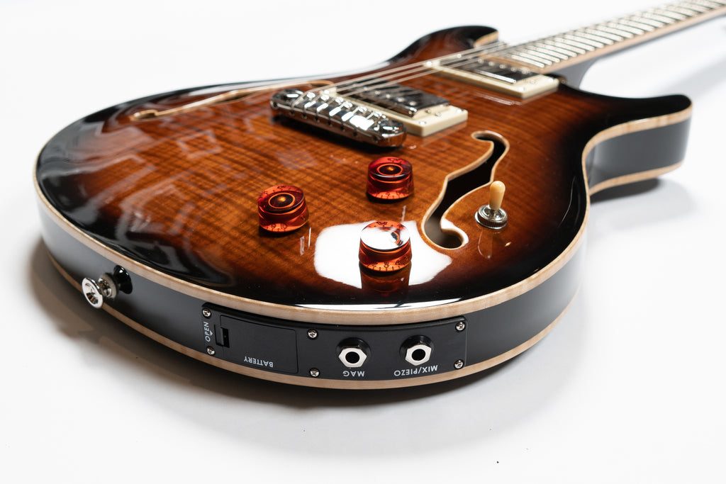 PRS SE Hollowbody II Piezo in Black Gold Burst [Adjustable 'Piezo' Stoptail]