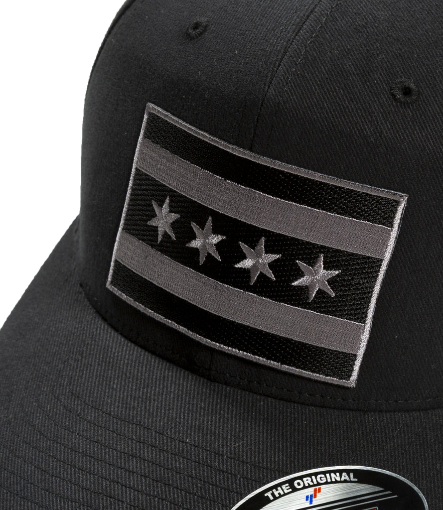 MONOCHROME CHICAGO FLAG "F" LOGO HAT – BLACK